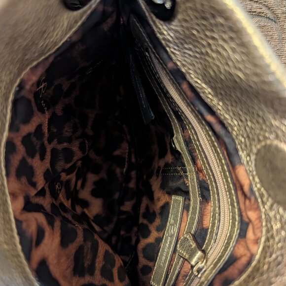 EUC B. Makowsky Gold Crossbody Bag with Luxurious Shimmer - Picture 12 of 16